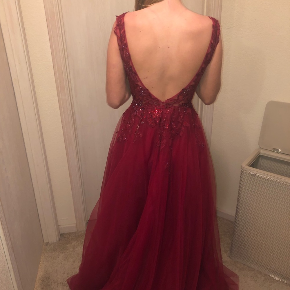 Red prom dress - Picture 2 of 2
